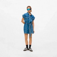 Vestido Vaquero de Manga Corta con Cinturón  KARL LAGERFELD JEANS