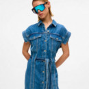 Vestido Vaquero de Manga Corta con Cinturón  KARL LAGERFELD JEANS