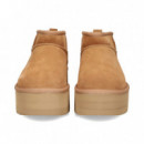 Botin Corto Plataforma ante Cuero  UGG