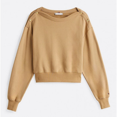 TOMMY HILFIGER - Gold Btn Boat-nk Swtshrt - Rbc - F|WW0WW44447/RBC