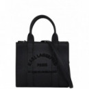 KARL LAGERFELD - K/rsg Mn Square Tote Peb Emb - 999 - B1W30042/999