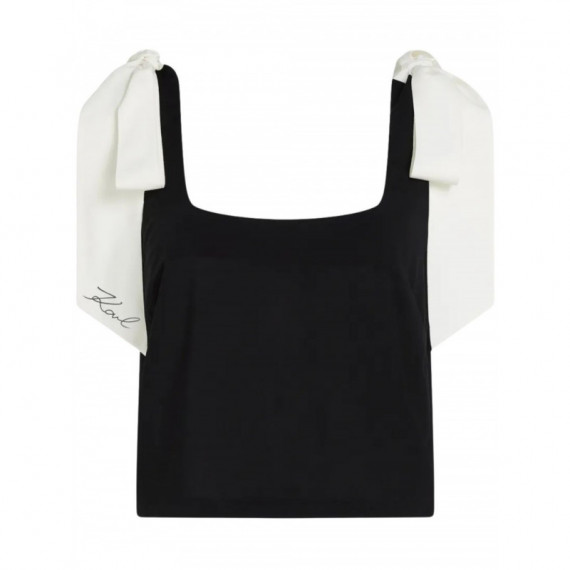 KARL LAGERFELD - Karl Bow Beach Top - 999 - B2W46036/999