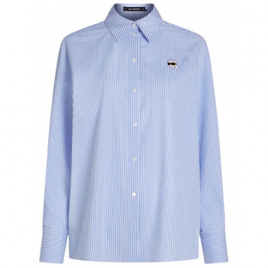 KARL LAGERFELD - Ikon Stripe Blouse - 1RR - B2W11034/1RR