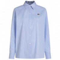 KARL LAGERFELD - Ikon Stripe Blouse - 1RR - B2W11034/1RR