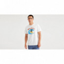 Camisetas Hombre Camiseta DOCKERS Slim Fit Logo Surfer Lucent White