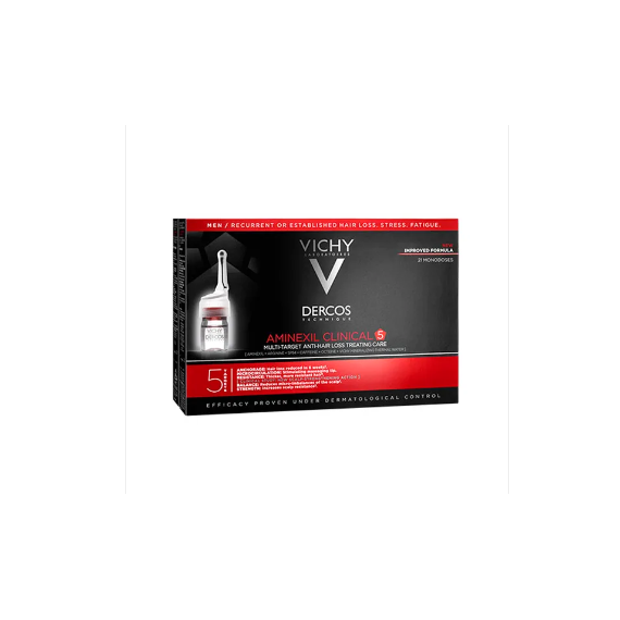 Dercos Aminexil Clinical 5 Hombre 21 Ampollas  VICHY