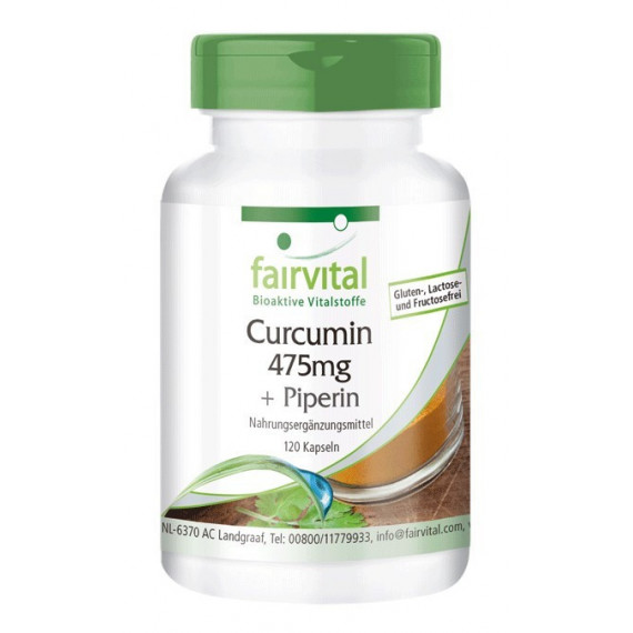 Fairvitalcurcumina 475MG  Piperina - 120 Cápsula  MARTI SERCO CANARIAS S.L.