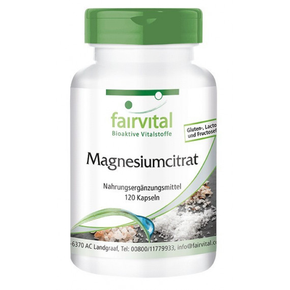 Fairvital Citrato de Magnesio - 120 Cápsulas  MARTI SERCO CANARIAS S.L.