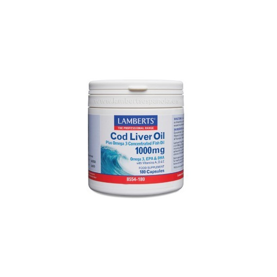 LAMBERTS Cod Liver Oil 1000 Mg 180CAPS