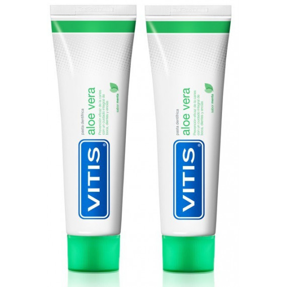 VITIS Pack Aloe Vera Menta Pasta Dentífrica 2 X