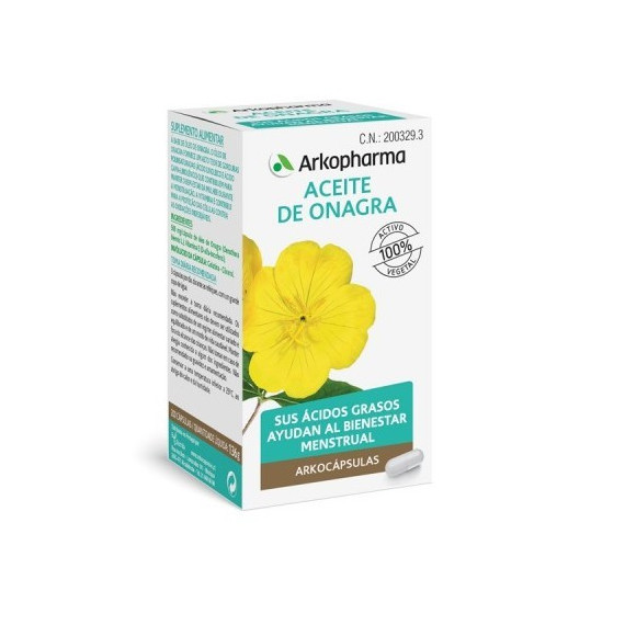 Arkocapsulas Aceite de Onagra 200 Capsulas  ARKOPHARMA LABORATORIOS