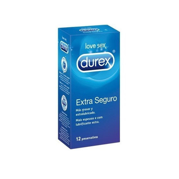 DUREX Profilacticos  Extra Seguro 12 Unidades