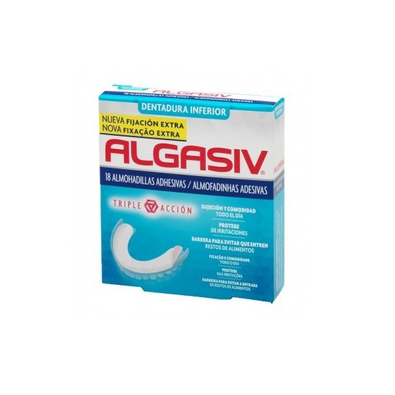 ALGASIV Dentadura Inferior 18 Almohadillas Adhes