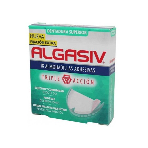 ALGASIV Dentadura Superior 18 Almohadillas Adhes
