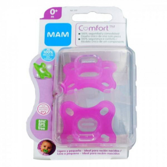 MAM Chupete Silicona Comfort Ana 0-3M Pack Doble