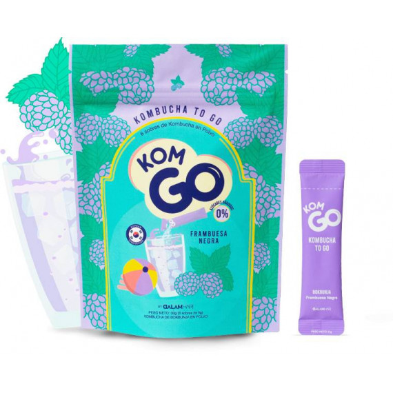 KOMBUCHA To Go Frambuesa Negra 6 Sobres 5G