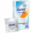 DUREX Invisible Xl Preservativos 10 Unidades