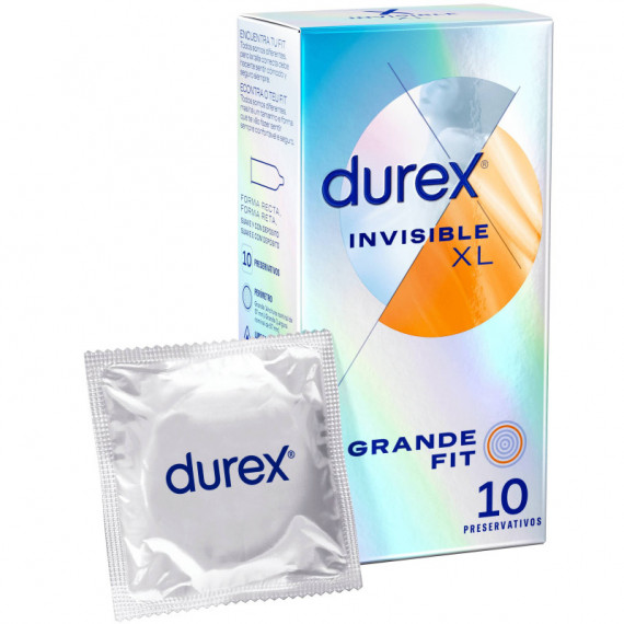 DUREX Invisible Xl Preservativos 10 Unidades