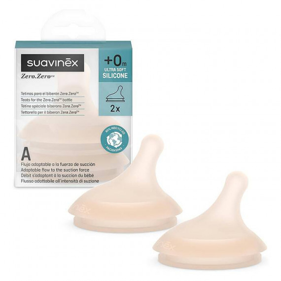 SUAVINEX Tetina Sili Lac Mixta Zero Zero 2UN +0M