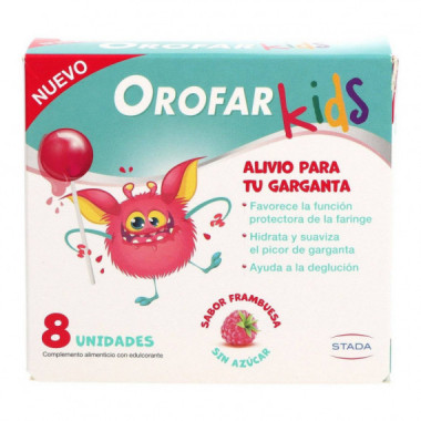 OROFAR KIDS PIRULETAS 8 UN SABOR FRAMBUESA