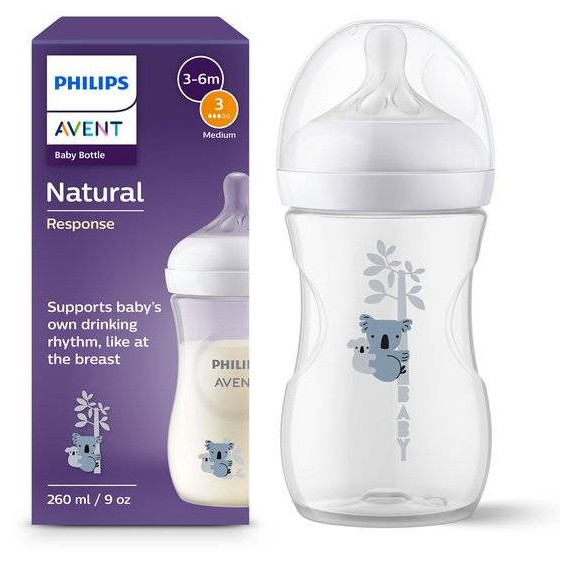 Avent Bib Nat Respons +1M Koala 260 Ml SCY903/67  PHILIPS IB