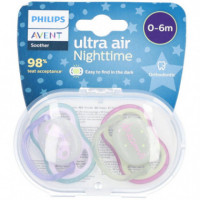Avent Chup Silic Ultra Air Noche 0-6 M SCF376/24  PHILIPS IB