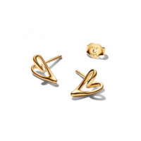 PANDORA Pendientes de Botón con Forma de Corazón 264393C00