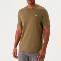 Camiseta de Punto de Algodón con Logo Estampado  HUGO BOSS