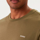 Camiseta de Punto de Algodón con Logo Estampado  HUGO BOSS
