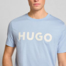 Camiseta de Punto de Algodón con Logo Estampado  HUGO BOSS