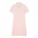 Vestido Polo de Corte Ajustado de Minipiqué Elástico  LACOSTE