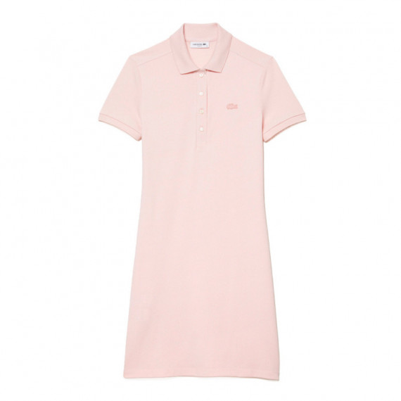 Vestido Polo de Corte Ajustado de Minipiqué Elástico  LACOSTE