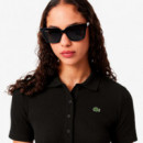 Vestido Polo Largo de Canalé de Algodón  LACOSTE