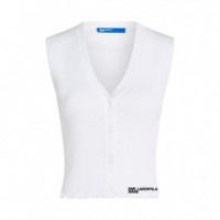 Top de Punto con Botonadura  KARL LAGERFELD JEANS
