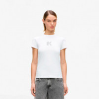 Camiseta Ajustada con Logotipo K  KARL LAGERFELD JEANS