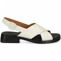 Sandalia Cruzada Piel Hielo  CAMPER