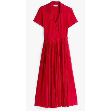 TOMMY HILFIGER - 1985 Pleated Wrap Polo Drs - Xld - F|WW0WW45733/XLD