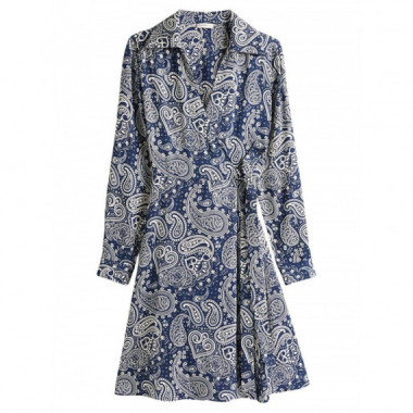 TOMMY HILFIGER - Viscose Twill Knee Dress - 0ZV - F|WW0WW46588/0ZV