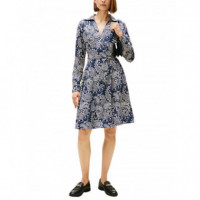 TOMMY HILFIGER - Viscose Twill Knee Dress - 0ZV - F|WW0WW46588/0ZV