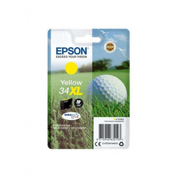 Cartucho de Tinta EPSON 34XL Amarillo Durabrite Ultra T3474