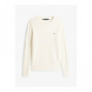 Jersey Classic Cotton Cable Crew Neck  TOMMY HILFIGER