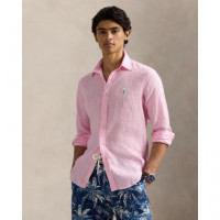 Camisas Camisa POLO RALPH LAUREN Lino Custom Slim Pink