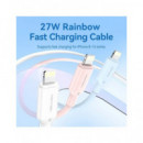 VENTION Cable Datos Tipo C a Lightning 3A 480MBPS 1MTR Negro Lakbf