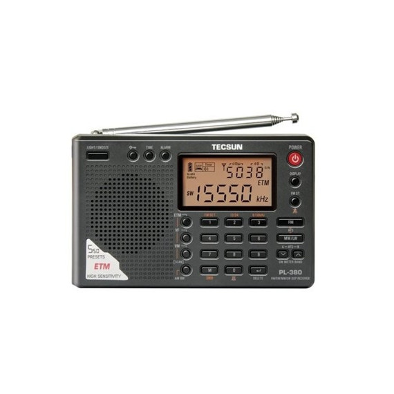 TECSUN Radio Digital Mundial PL-380 Ssb ,FM.MW.SW.DSP,550 Mem.recargable