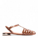 Sandalias Cangrejeras Piel Estampado Animal Ottertail  GIOSEPPO