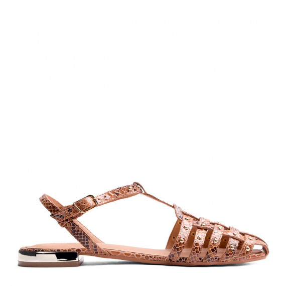 Sandalias Cangrejeras Piel Estampado Animal Ottertail  GIOSEPPO