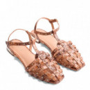 Sandalias Cangrejeras Piel Estampado Animal Ottertail  GIOSEPPO