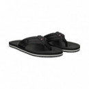 Flip Flop Acolchada Piel Negro  TOMMY HILFIGER