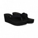Fli Flop Trenzada Textil Negro  TOMMY HILFIGER
