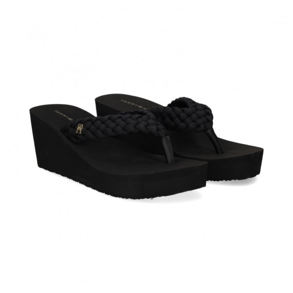 Fli Flop Trenzada Textil Negro  TOMMY HILFIGER
